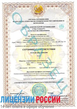 Образец сертификата соответствия Альметьевск Сертификат OHSAS 18001